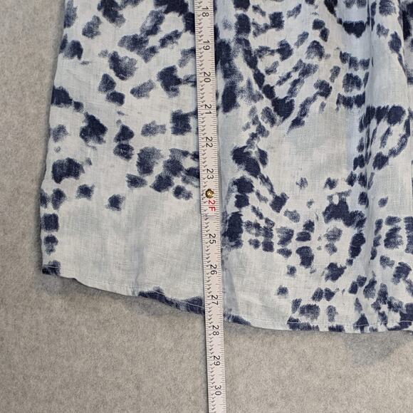 Bellambra Made In Italy 100% Linen Halter Top Blouse Bow Back Tie Dye Tank Top L - Picture 7 of 12